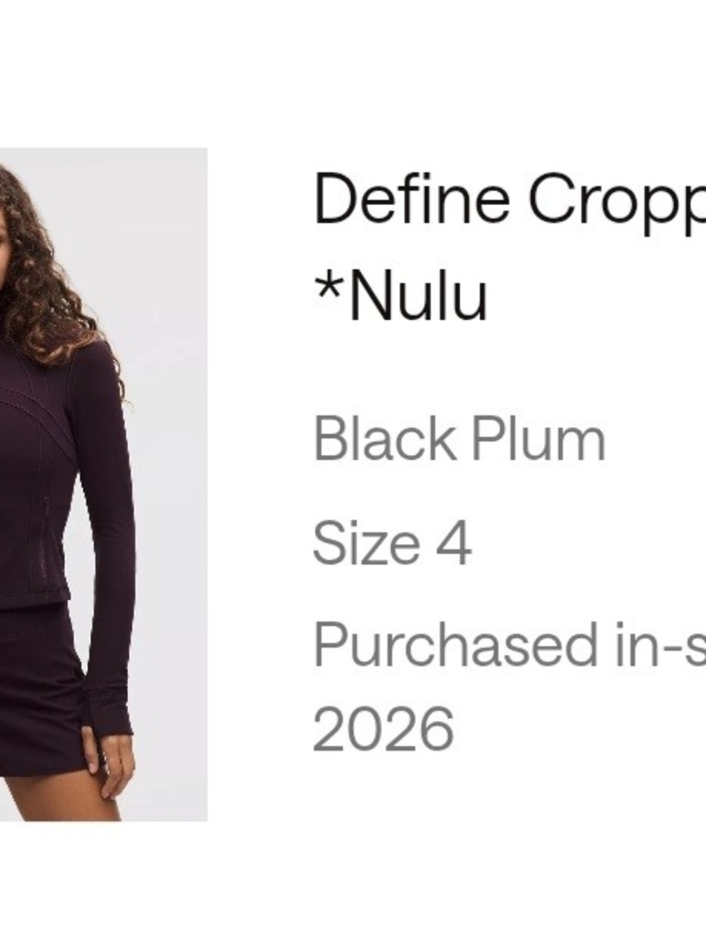 Lululemon Define Cropped - Picture 2 of 6